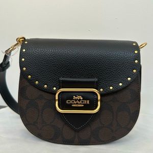 Coach Black and Brown Shoulder Bag